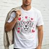 Heart Glasses Golden Retriever Graphic Tee Cute Dog Red Love Heart Unisex Streetwear Shirt Valentines Day Gift Funny Cotton Tee