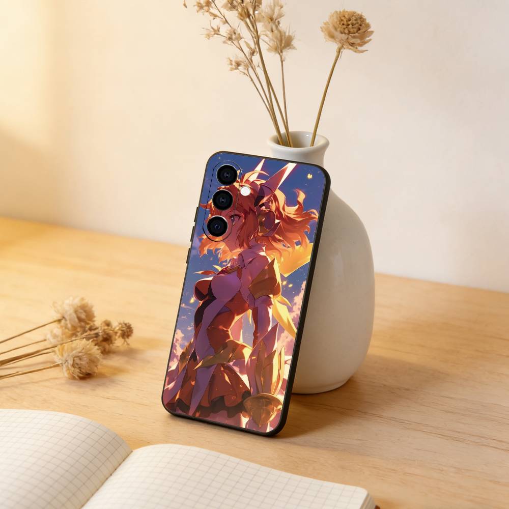 

Senki Zesshou Symphogear Phone Case Black Silicone Soft For Samsung Galaxy A73,A72,A71,A70,A53,A52,A51 Samsung a41