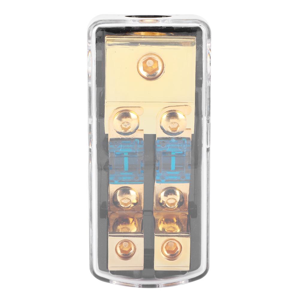 04 Gauge In To 48 Gauge Out 60A Fuse Distribution Block 2 Way Mini ANL Fuse Holder for Auto Boat