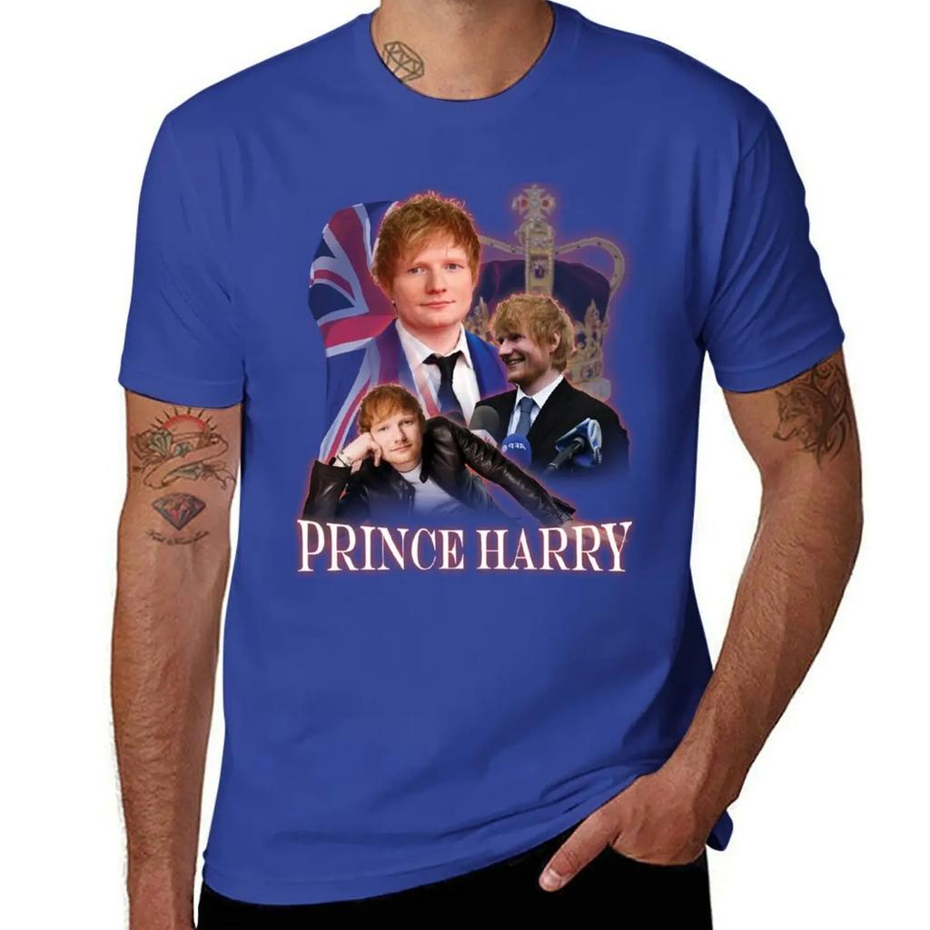 Prince Harry Parody T-shirt Vintage Collage T-Shirt Animal Prinfor Boys Summer Clothes Boys Animal Print Shirts Graphic Tee Men