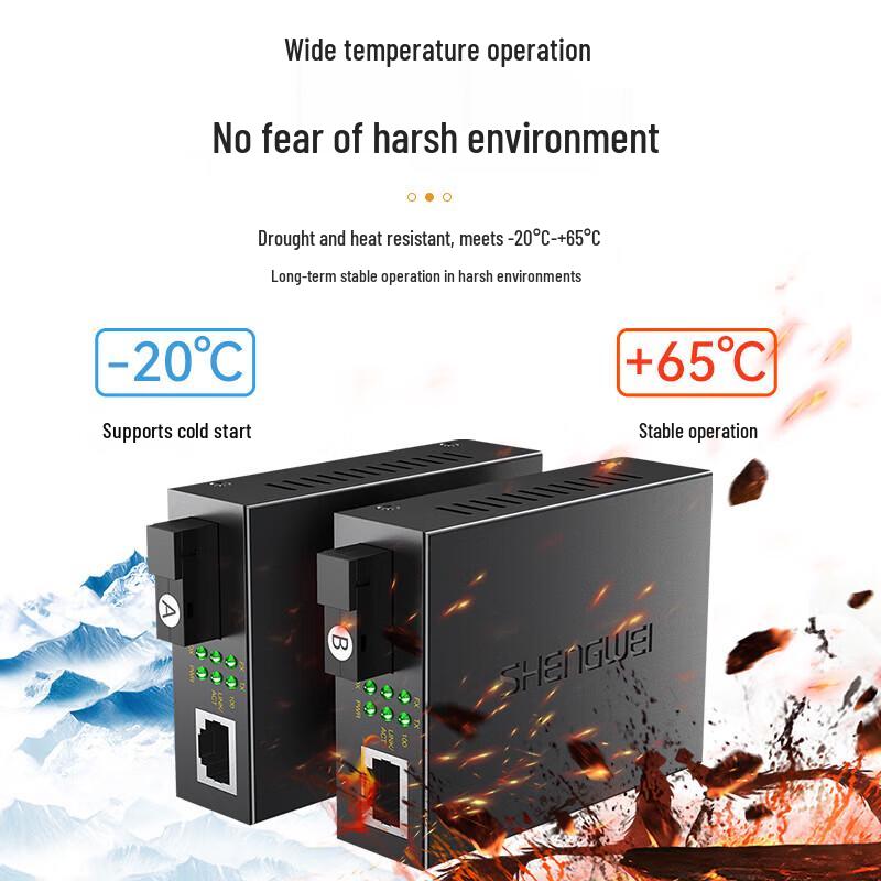 Shengwei BGH120TX 100Mbps Single-Mode Single-Fiber Media Converter Pair