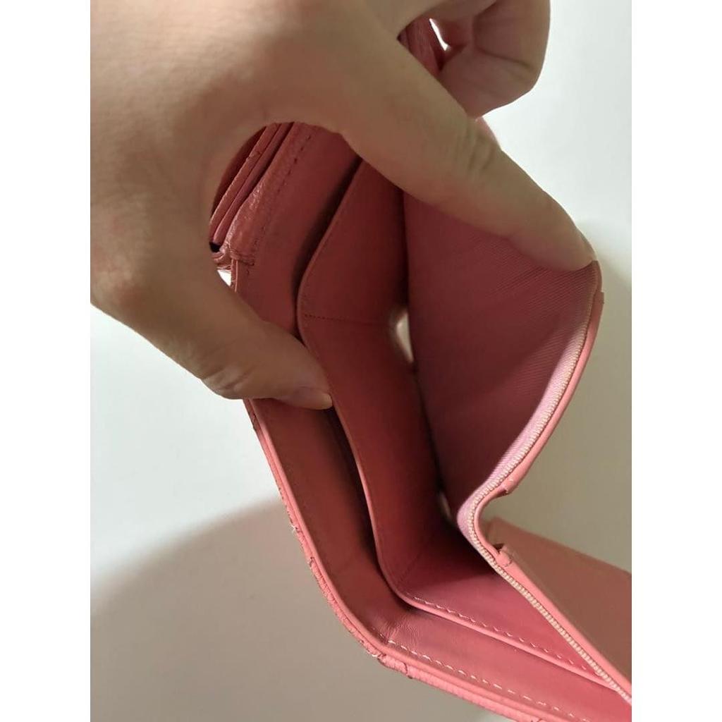 Used CHANEL Trifold Wallet Pink