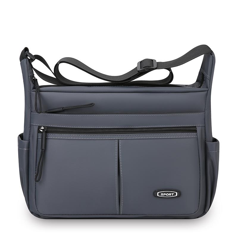 Geantă de Umăr de Afaceri de Capacitate Mare Geantă Crossbody Oxford Geantă de Navetă cu Strat Multiplu pentru Bărbați