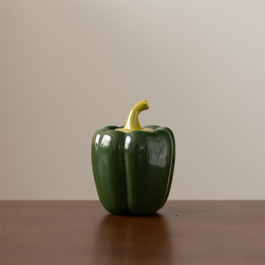 

Chili Ceramic Tea Jar Small Storage Jar Personalized Creative Home Decoration Sealed Storage Jar зелений