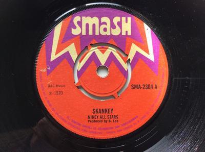 7inch Record NINEY ALL STARS  Skankey SMA2304 Smash 1970 UK Reggae Ska  Dub Used