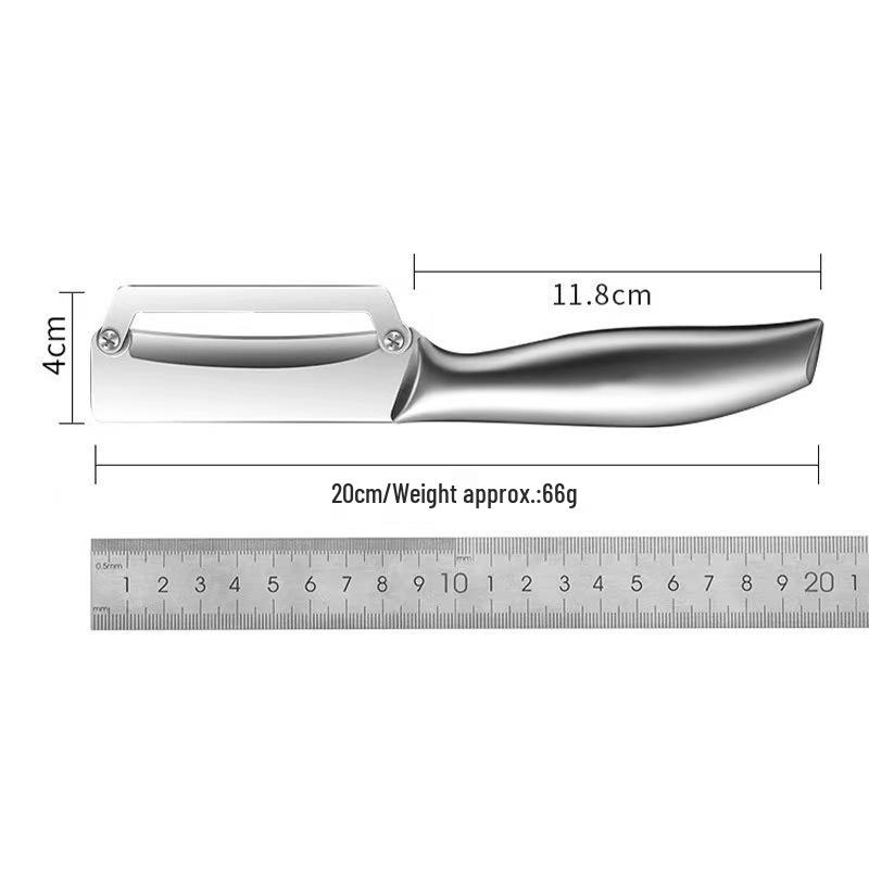 Stainless Steel Winter Melon & Sugar Cane Peeler - Sharp Commercial Kitchen Tool for Hard Skins & Pumpkins