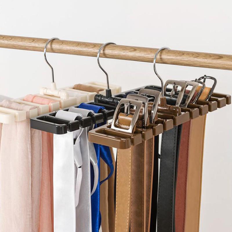 

Multifunctional Tie and Belt Storage Rack коричневий