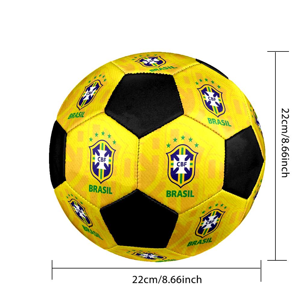 Cbf Pallone da Calcio a 5 Colorato Cucito a Macchina PVC Taglia 5 Pronto per Allenamento di Squadra e Competizione Durevole Alta Rimbalzo Fresco Regalo Sportivo