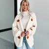 Cardigan For Womens Pumpkin Long Sleeve  Casual  Warm Winter Sweater