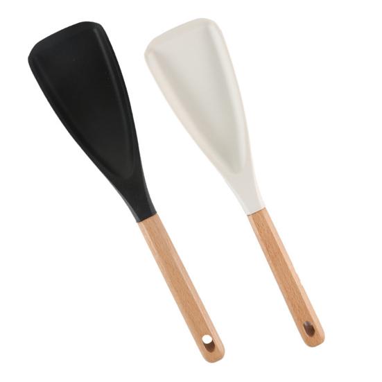 Silicone Spatula with Wood Handle Heat Resistant Multifunction Spatula Non Stick Kitchen Utensil for Cooking Mixing Baking