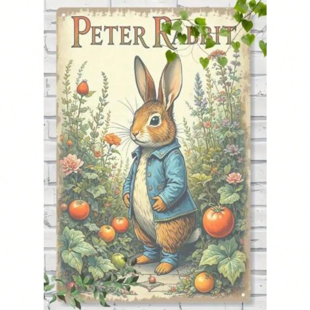 Vintage Floral Metal Wall Art Tin Sign Farmhouse Decor 20x30