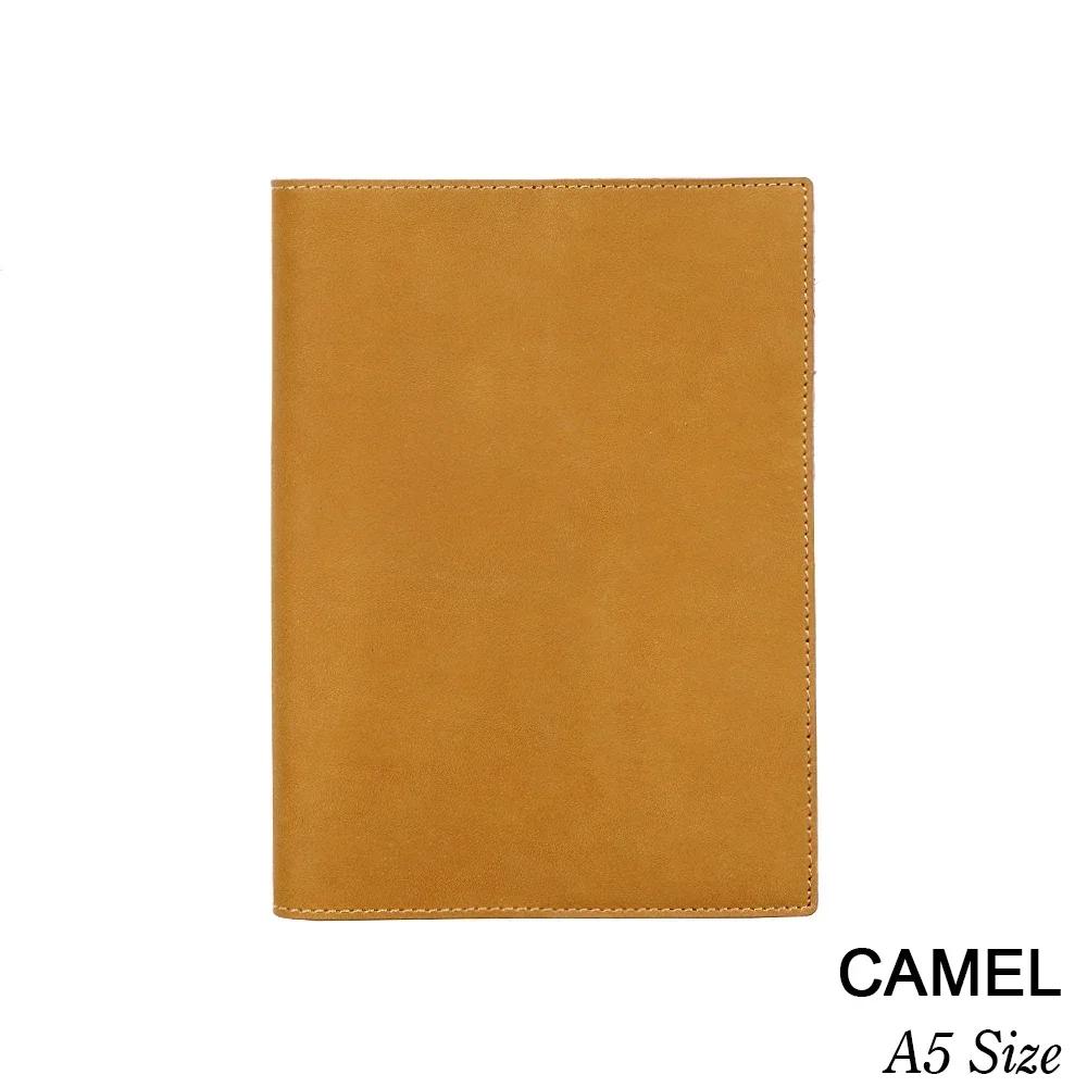 Nachfüllbares Leder A5/ B6 Slim/ A6 Notizbuch Journale Handgemachte Leder Tagebuchhülle mit 88 Blatt Papier für Schule Büro Schreiben