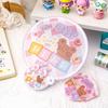 Folding Round Collapsible Pocket Fan Mini Cute Handheld Fan Portable Cartoon Pattern Foldable Fan