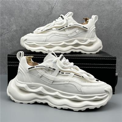 Neue Herren-Herbst-Sneaker Herren-Bequeme Plateau-Schuhe 2024 Trend Schnürschuhe Vulkanisierte Schuhe Weiße Casual-Sneaker Zapatillas