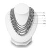 3MM-8MM Stainless Steel Twisted Rope Chain Necklace For Men Women Neck Jewelry Accessories