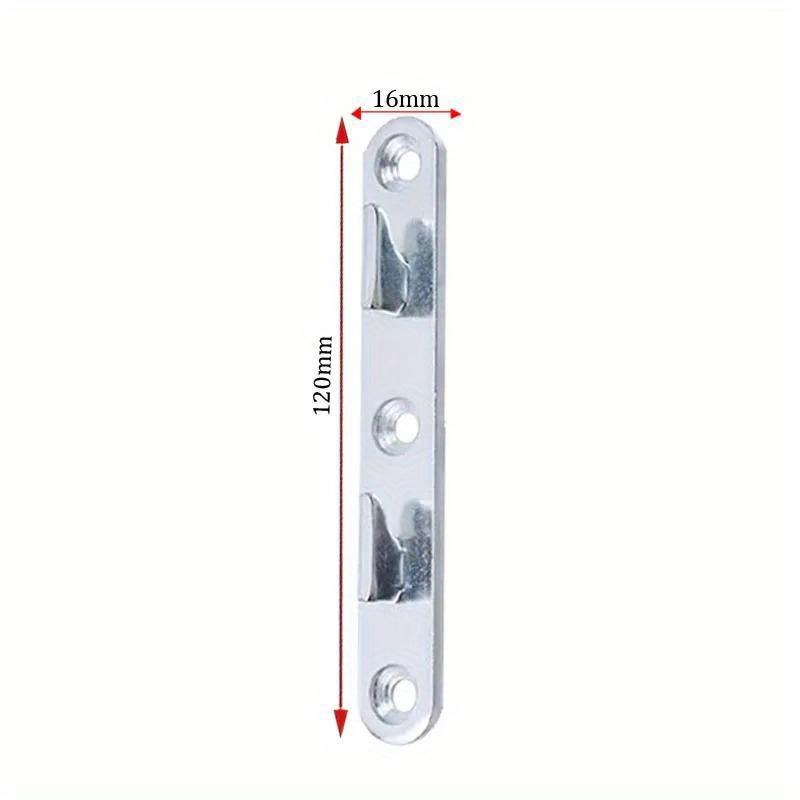8pcs Bed Hinge Rain Supply Rail Brackets Bedframe Frame Risers Hook Cabinet Hinges Brackets Buckle Stainless Steel All-match