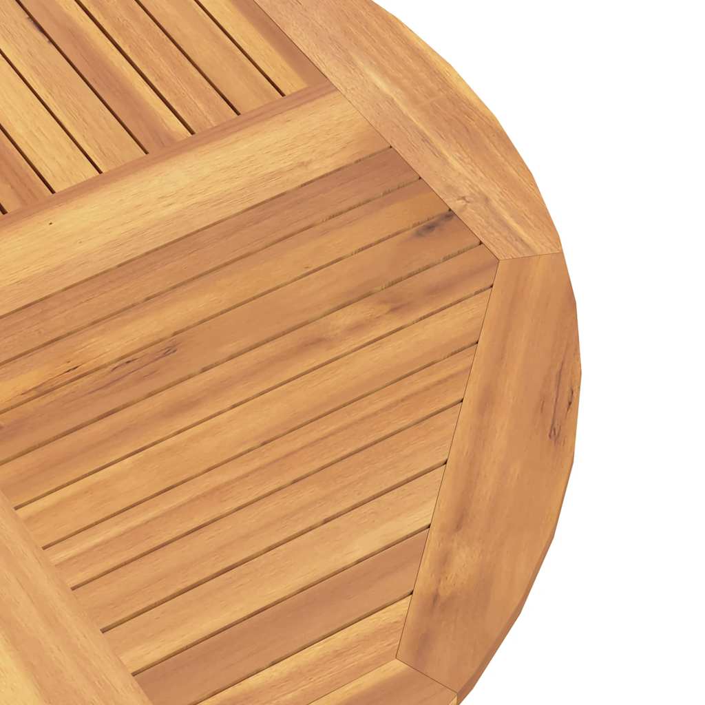 Foldable Garden Table Ø 110 X 75 Cm Solid Teak Wood