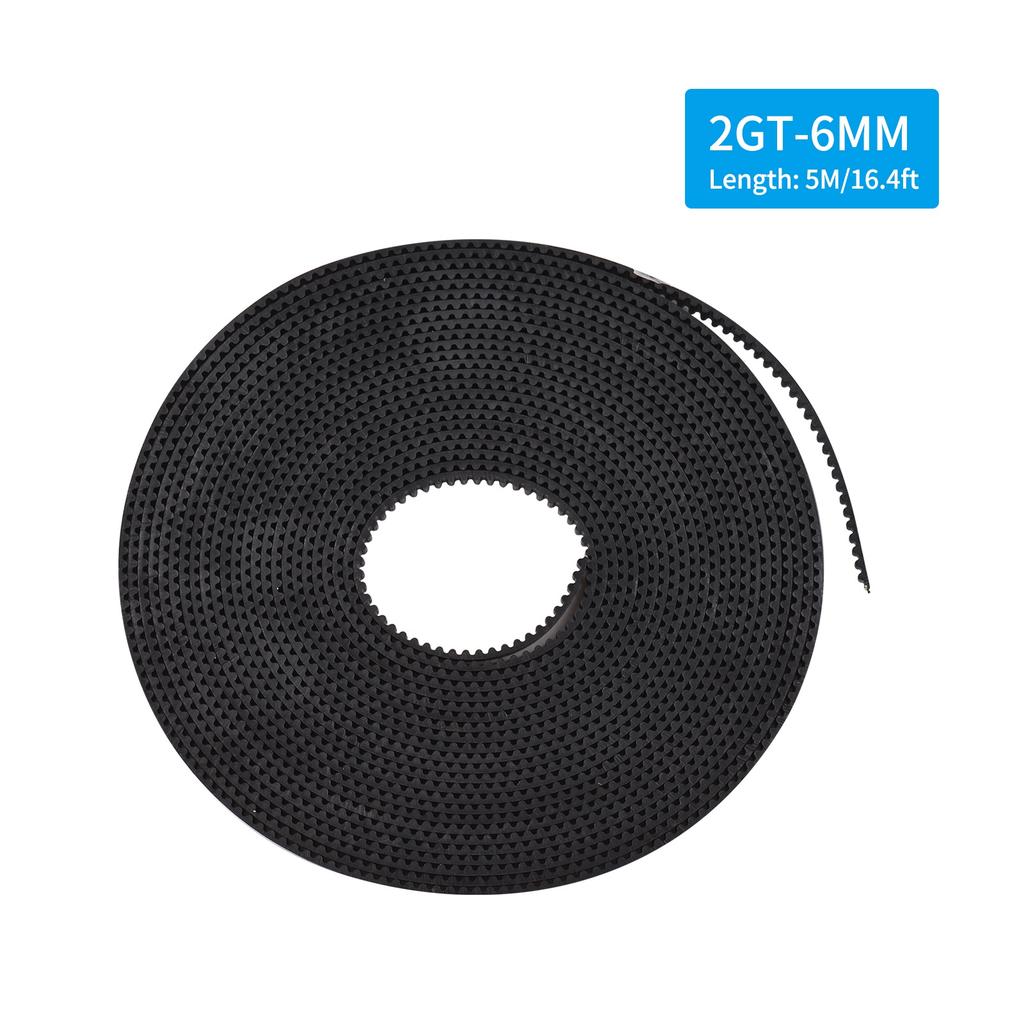 3D Printer Accessary 2GT Timing Belt Width 6mm 5M 16.4ft Length with 10 Brass Copper Buckle for Creality Ender 3 Ender