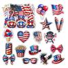 14/17/23/24Pcs USA Independence Day Refrigerator Magnet Waterproof PVC Patriotic 4th of July Festival Cartoon Magnetic Decoration Ornament