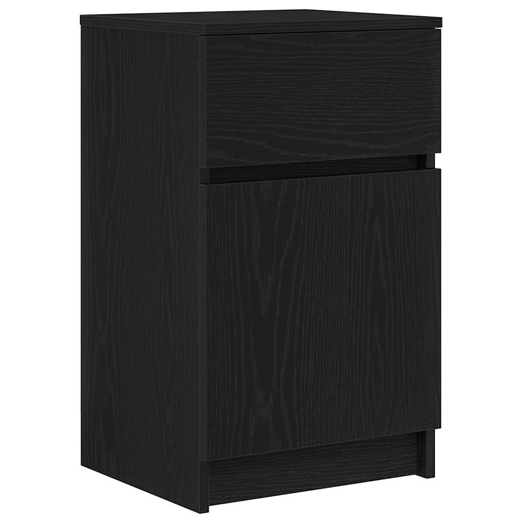 Nightstand Black 39x35x65 cm Engineered Wood