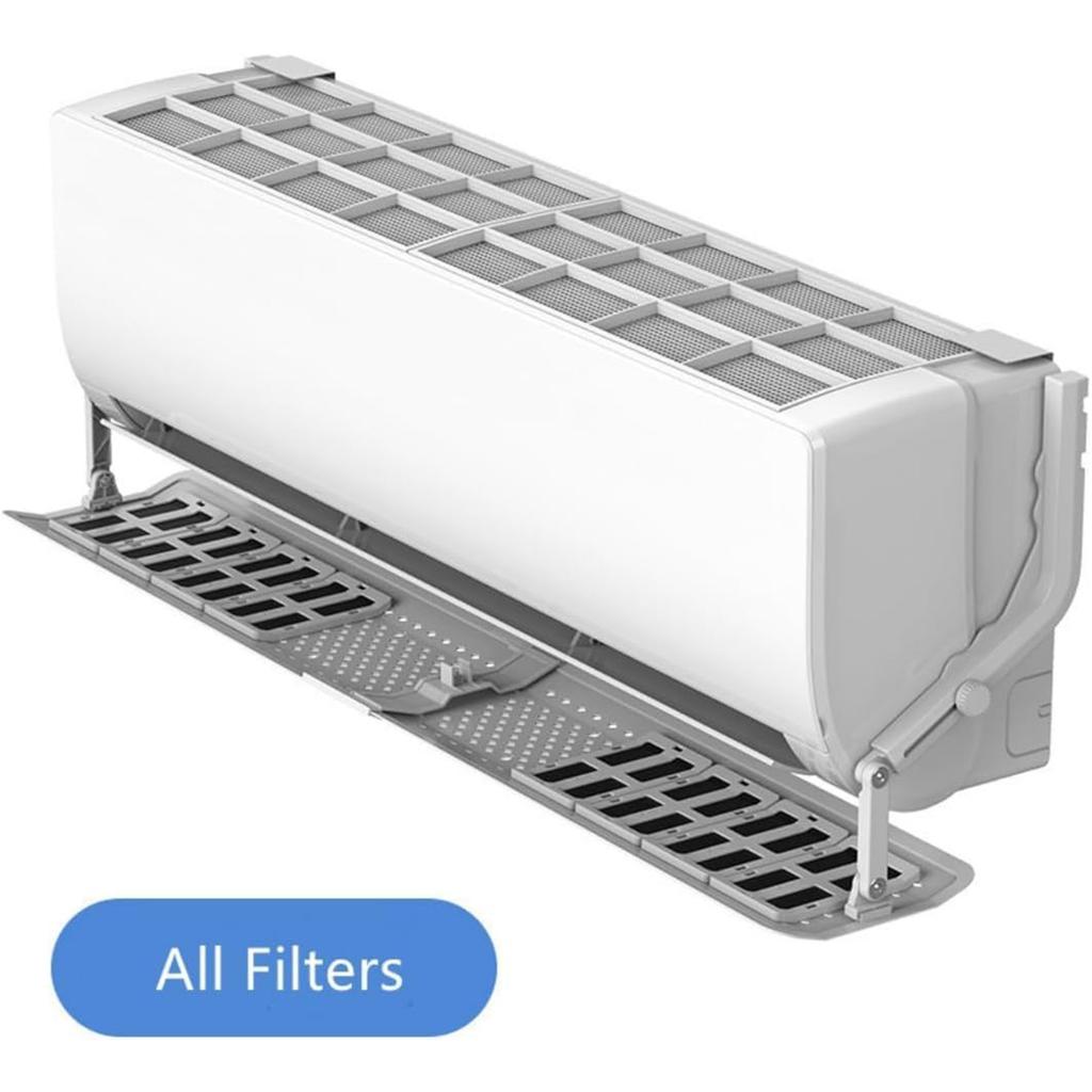 Home Use Air Conditioning Vent Deflector for Wall Mounted Units Adjustable Length and Angle Air Conditioner Windshield