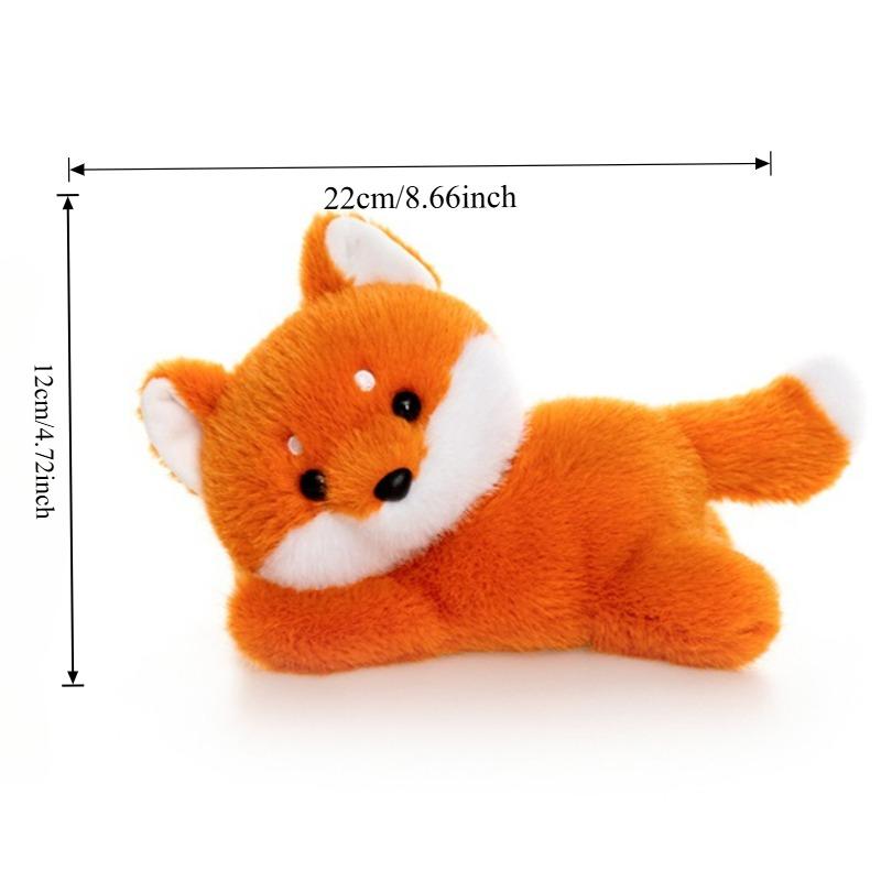 Cute Lying Animal Plush Toy Soft Kawaii Fox Stuffed Doll Fun Anime Capibara Plushie Throw Pillow Christmas Gifts for Kids Girls