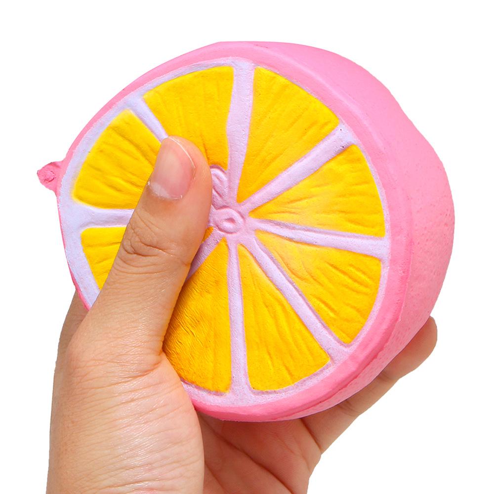 Slow Rebound Half Lemon Squishy PU Stress Relief Toy