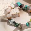 Naure Stone Turquoises  Beaded Choker Necklace For Women,  Irregular Bohemian Healing  Choker Jewelry