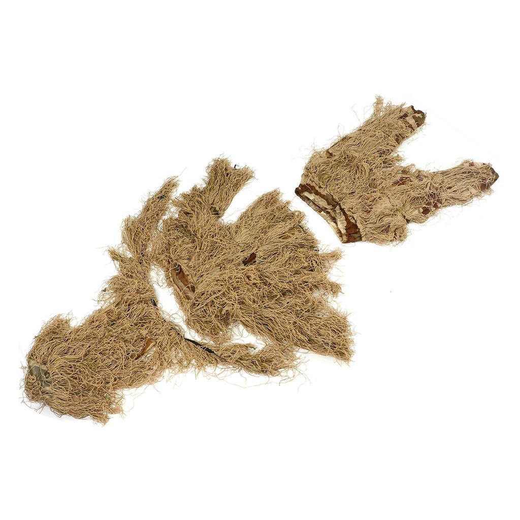 Dziecięcy kombinezon kamuflażowy 3D Oddychająca wełna 5 w 1 Odzież myśliwska Strój kamuflażowy Ubrania w zestawie kurtka spodnie kaptur przechowywanie