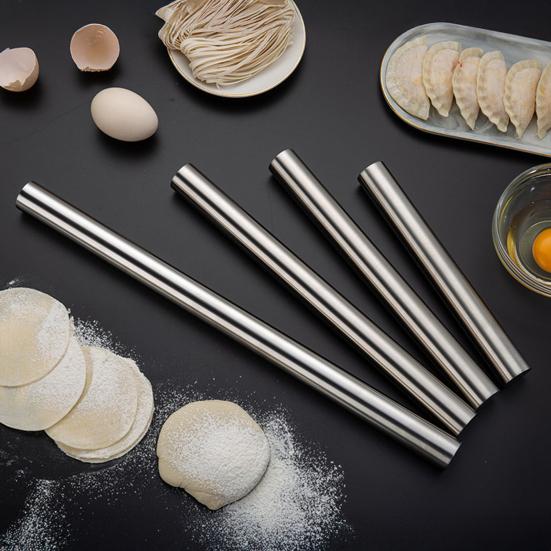 Rolling Pins, Stainless Steel Dough Roller, Essential Kitchen Utensil for Baking Pizza Dough, Pie, Cookie, Fondant, Dumpling