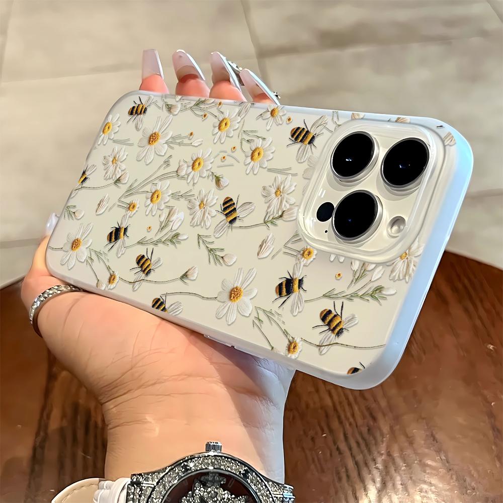 

Bees Collect Pollen Phone Case For IPhone 17 16 15 14 Plus 13 12 11 Pro MAX 17 Air 16E Screen Protector Casing Shockproof Cover iphone 11 Pro