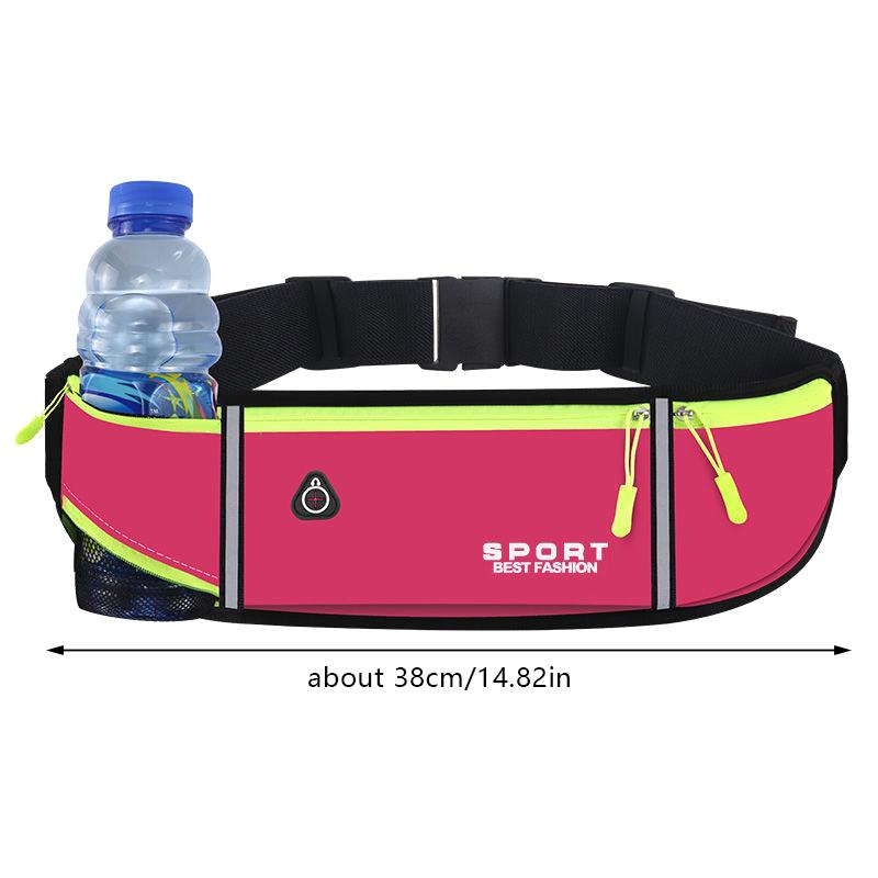 Unisex Sports Water Bottle Hip Waist Pack Waterproof Running Climbing Money Waist Bag Mobile Phone Bag Motorcycle Fanny Pack
