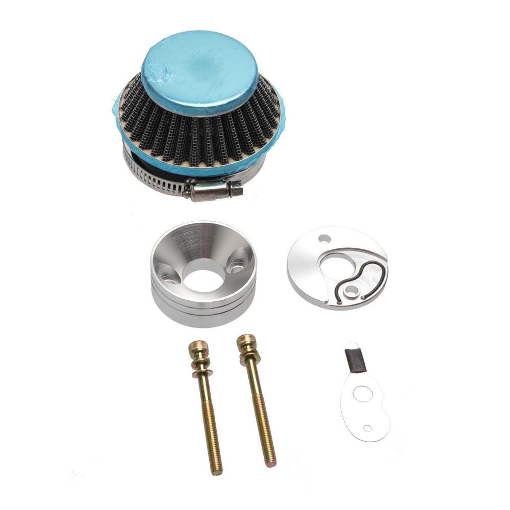 15mm 40-5 Luftfilter-Adapterplatten-Kit Passend für 2-Takt 43cc 47cc 49cc Rasentrimmer, Stand-Up-Scooter, Pitbike-Mini-Bike