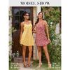 CHARMLEAKS Womens Summer Dresses with Built in Bra Double Spaghetti Strap Beach Dress Scoop Neck Sundresses with Pockets