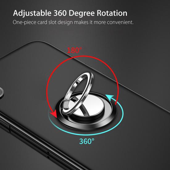 Fashion Zinc Alloy Magnetic Grip Finger 360 Rotating Ring Cell Phone Holder
