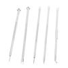 5pcs Pimple Remover Needle Blackhead Comedone Acne Blemish Extractor Tool Set with Mirror
