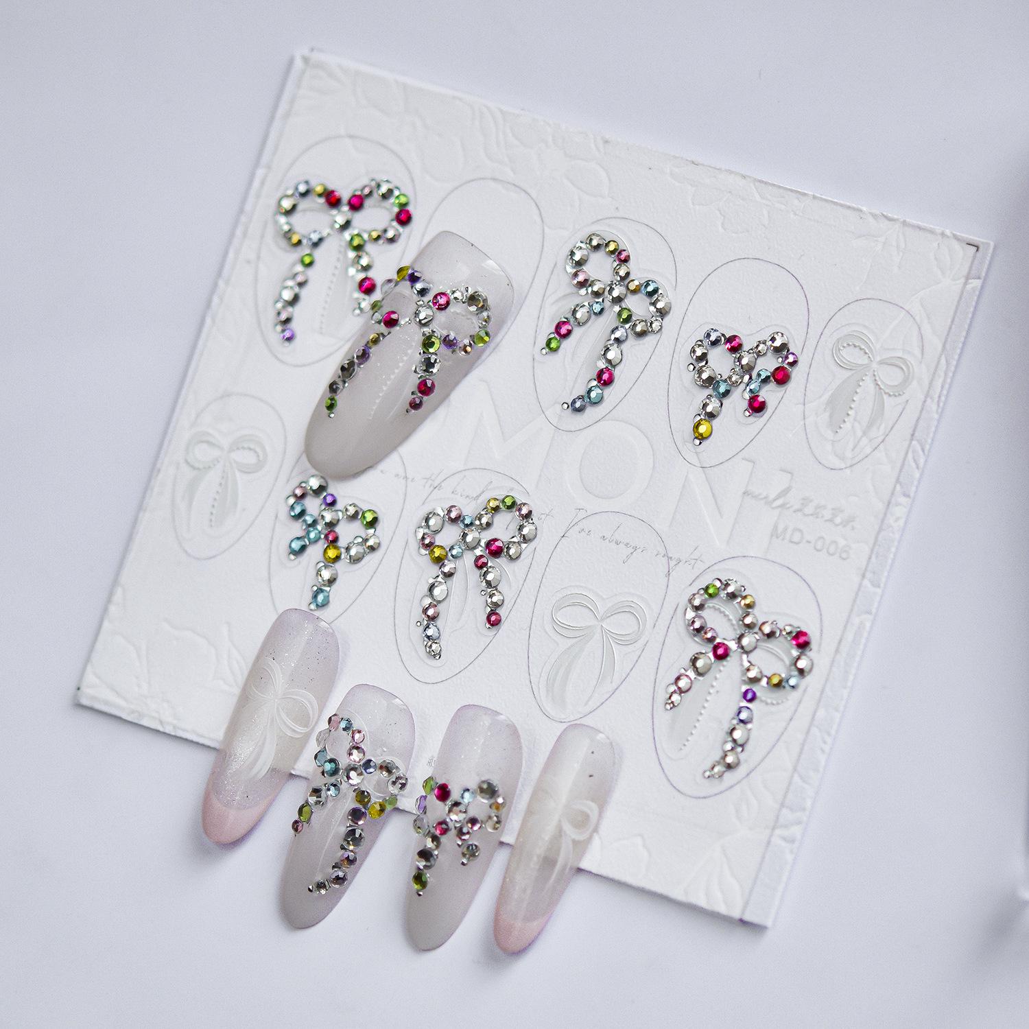 Tomoni Nail Art Mosaic Rhinestones - Round Arc, Light Stars & Cross Designs