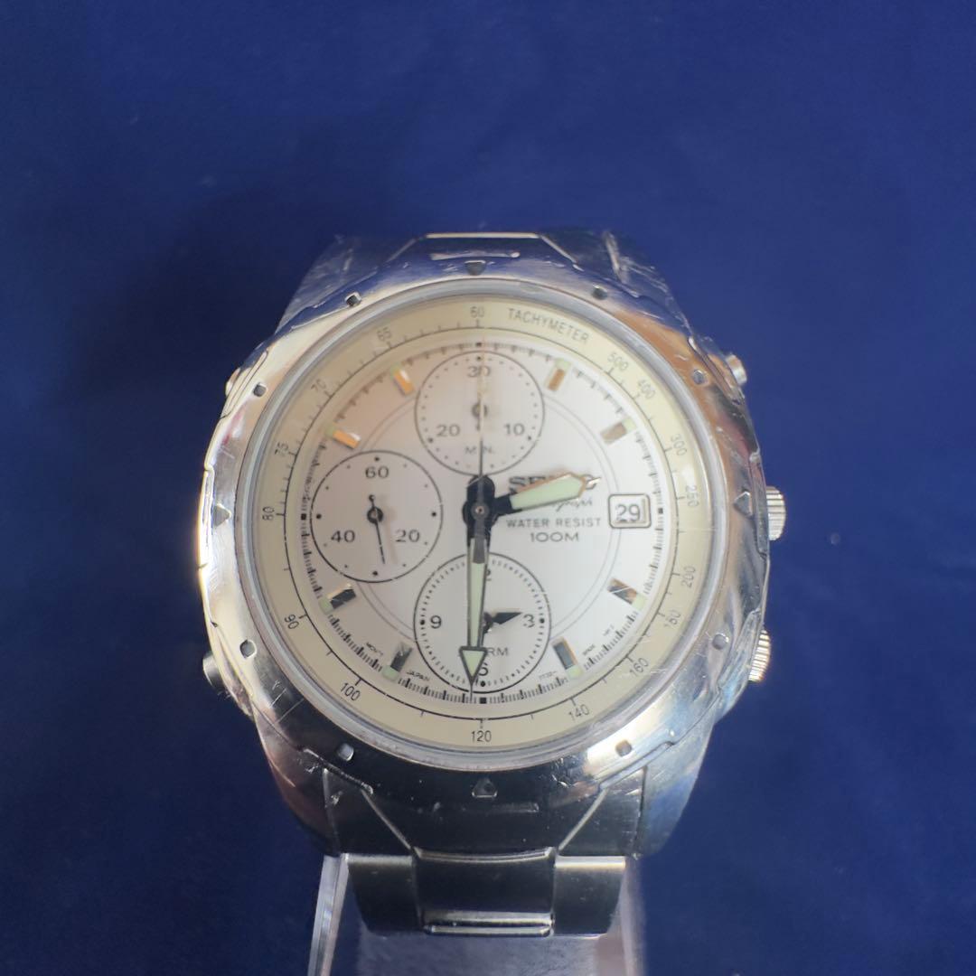 [Working item] SEIKO Alarm Chronograph 100M 7T62 White