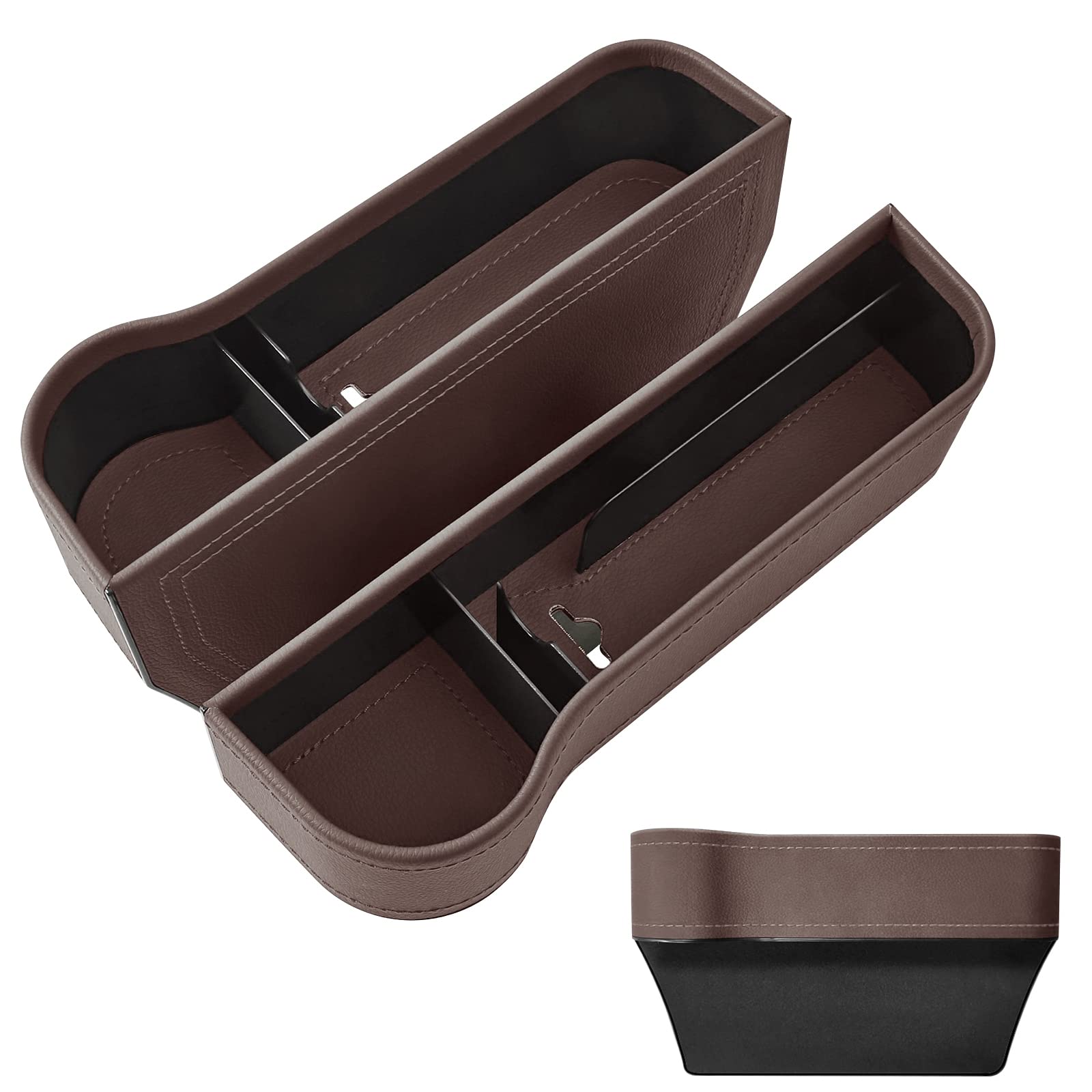 

Хранение в зазоре автомобильного сиденья, боковое хранение из ПУ-кожи, удобный большой боковой карман для автомобильного сиденья для телефона, пульта, с подстаканником, подходит для бутылок с водой до в и Набор