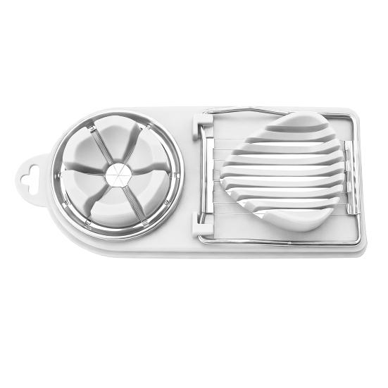 

Stainless Steel Egg Slicer Egg Separator Tool for Hard Boiled Eggs & Century Eggs Multifunctional Egg Separators Kitchen Gadget білий