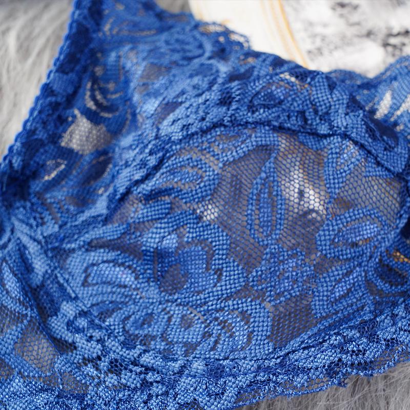 Europa und die Vereinigten Staaten Dünne Einschicht Sexy BH Volle Spitze Stahlring Cottonless BH Einstellbare Big Yards BH