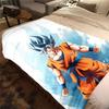 1PC Son Goku  Print Flannel Blanket, High Quality All Seasons, Home Decor, Warmth and Comfort, Perfect for Christmas Gifts