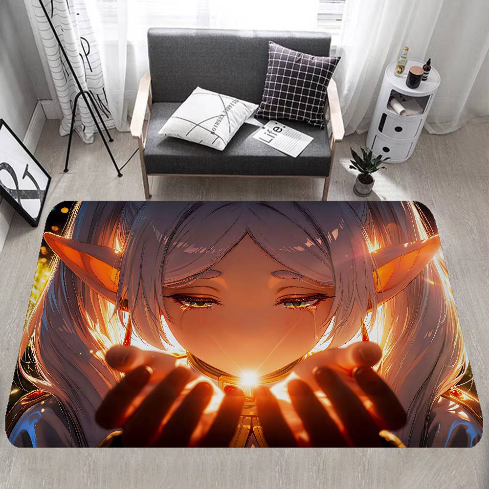 

Hot Japan Anime Frieren Floor Mat Non-Slip Laundry Room Mat Laundry Decor Balcony Child Living Room Bedside Mats 40x60cm