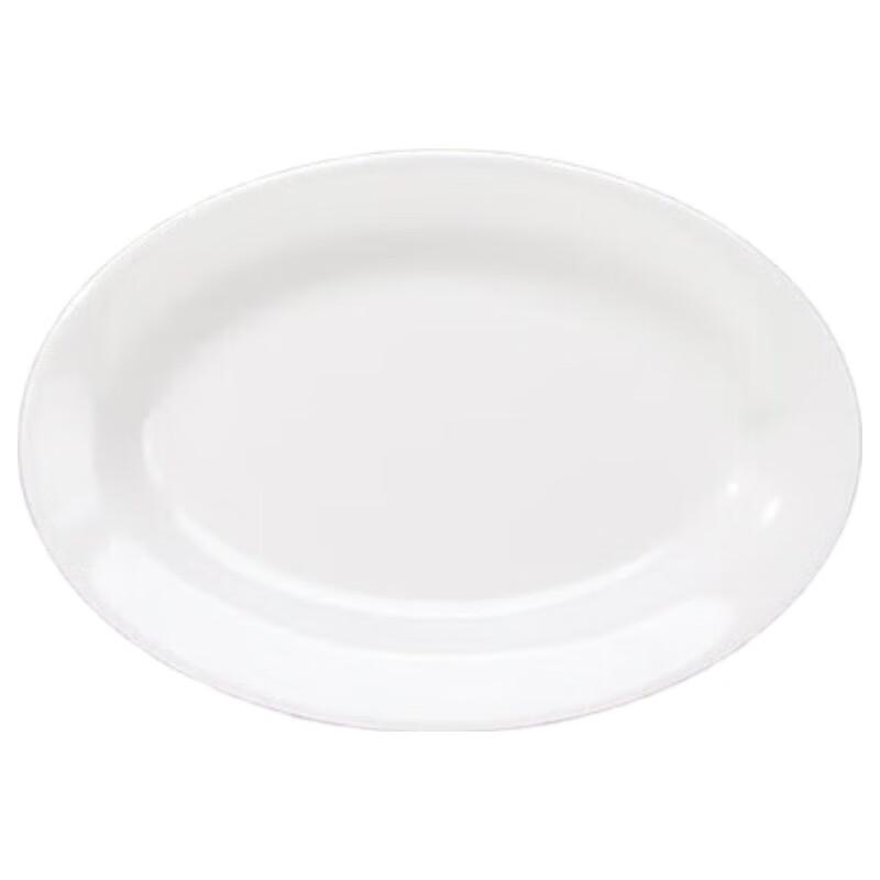 Jingyu Mei 10-inch Oval Melamine Dinner Plate Set