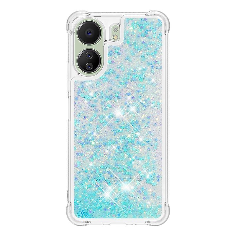 13C Pouzdro Pro Xiaomi Redmi 13C Kryt Malovaný Vzor Třpytivý Tekutý Kryt s Pískem pro Xiomi Redmi 13C 12C Pouzdro na Telefon Fundas