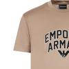 Emporio Armani Ss23 Letter Logo Embroidered Crew Neck Short Sleeve T-Shirt Men Tops Brown 3R1TBF-1JUVZ-0144
