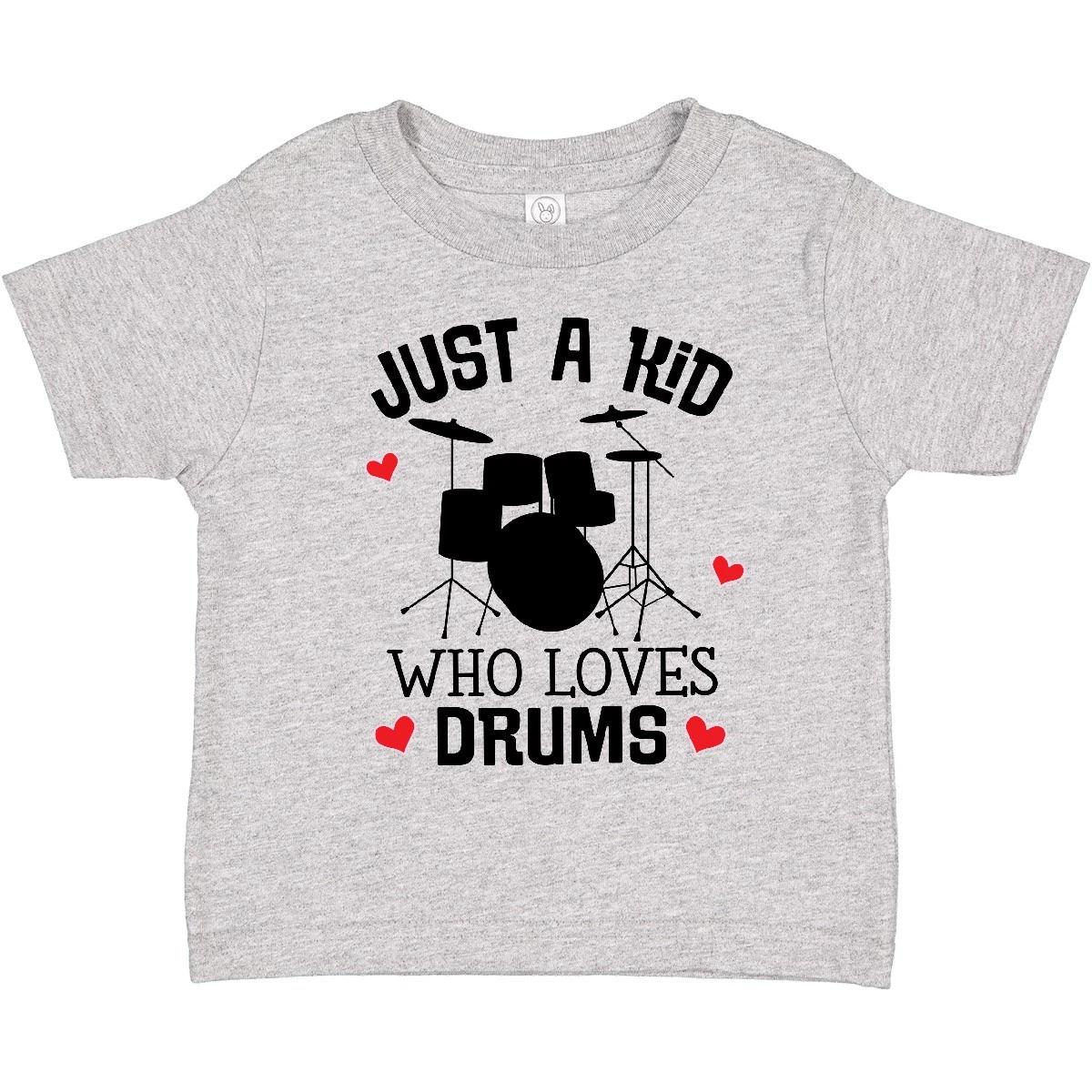 Inktastic Future Drummer Kid Loves Drums Toddler T-Shirt Musician Percussion 160