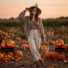 Knitted Hat Foldable Pointed Top Thickened for Halloween Costume