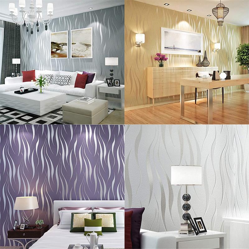 Beautiful Wallpaper 950CM Wave Stripe Wall Sticker Wardrobe Cabinet Table Contact Paper Living Room Bedroom Wallcovering Decor