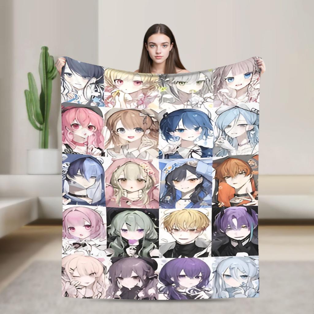 Alien Stage Manga Poster Print Plush Blankets Girls Boys Flannel Throw Blanket For Couch Chair Super Soft Quality Bedspread Gift
